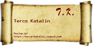 Tercs Katalin névjegykártya