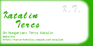katalin tercs business card